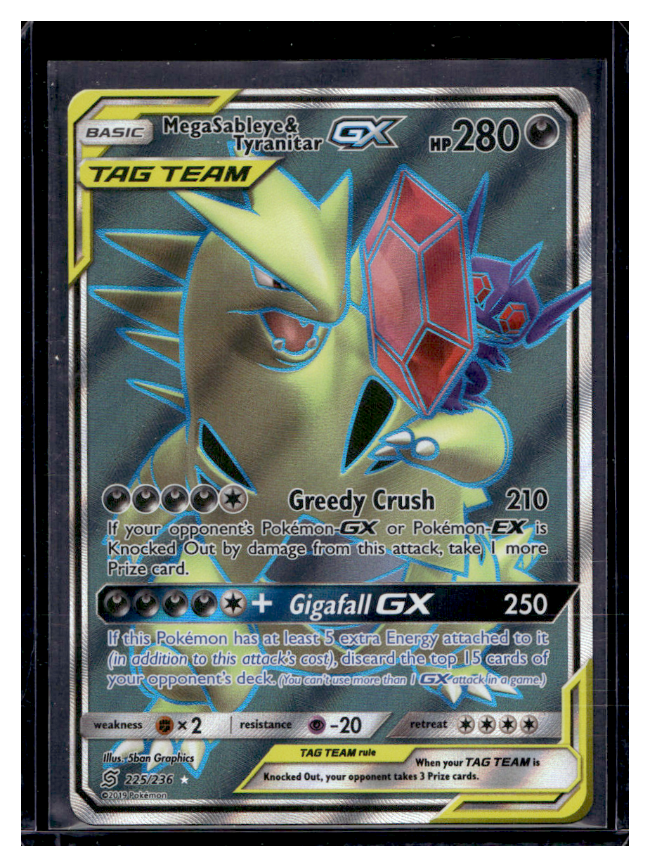 Mega Sableye Tyranitar Gx Pokemon Tcg Unified Minds Full Art Ultra