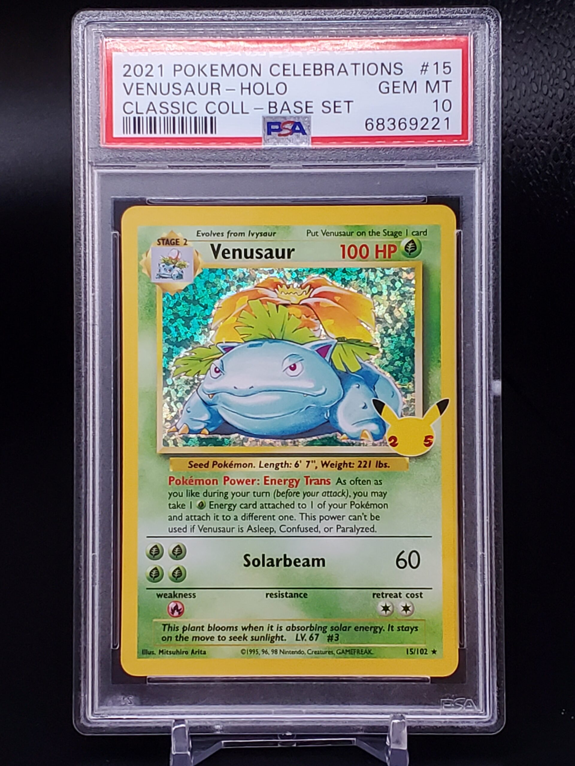 Venusaur - Pokemon TCG: Celebrations Holo 15/102 PSA 10 - Underground ...