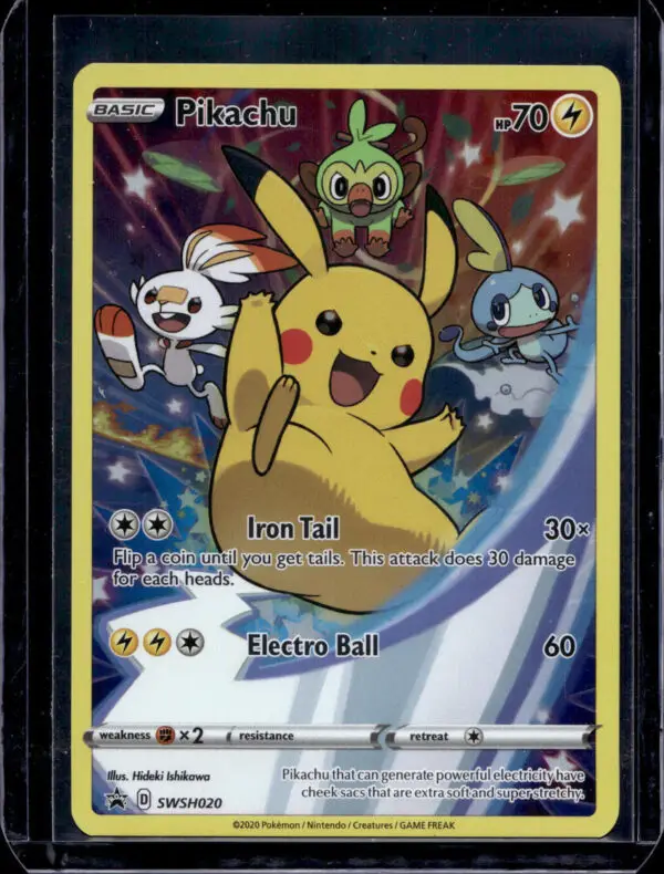 Pikachu - Pokemon TCG Sword & Shield Promo Card Rare SWSH020