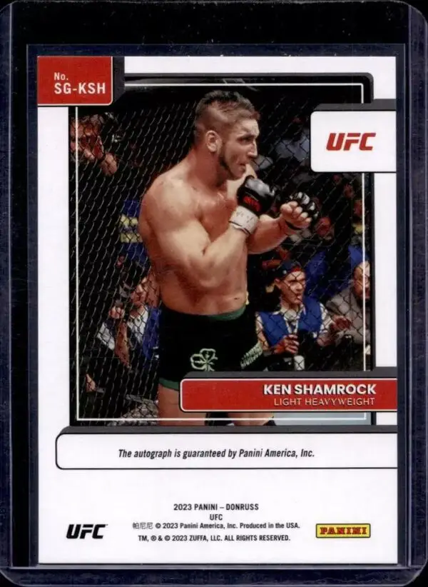 Ken Shamrock 2023 Donruss UFC Signature Series Auto SG-KSH - Image 2