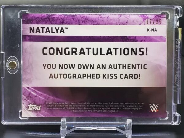 Natalya 2018 Topps WWE Auto Kiss Card /25 K-NA - Image 2