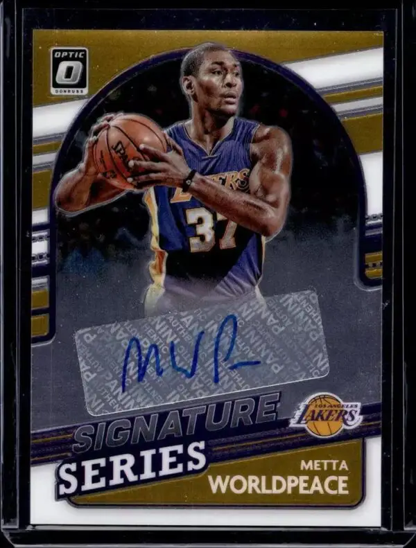 Metta World Peace 2021-22 Donruss Optic Signature Series Auto Los Angeles Lakers SS-MWP