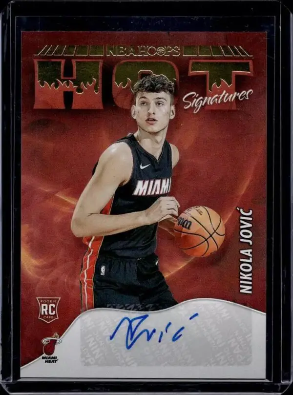 Nikola Jovic 2022-23 Hoops Hot Signatures Rookies Auto Miami Heat HSR-NKJ