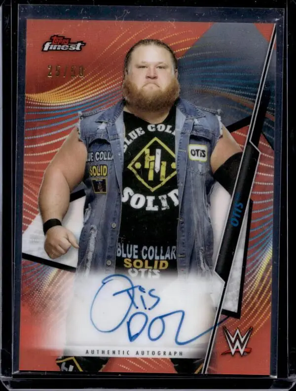 Otis 2020 Topps WWE Finest Finest Autographs Orange Auto /50 A-OT