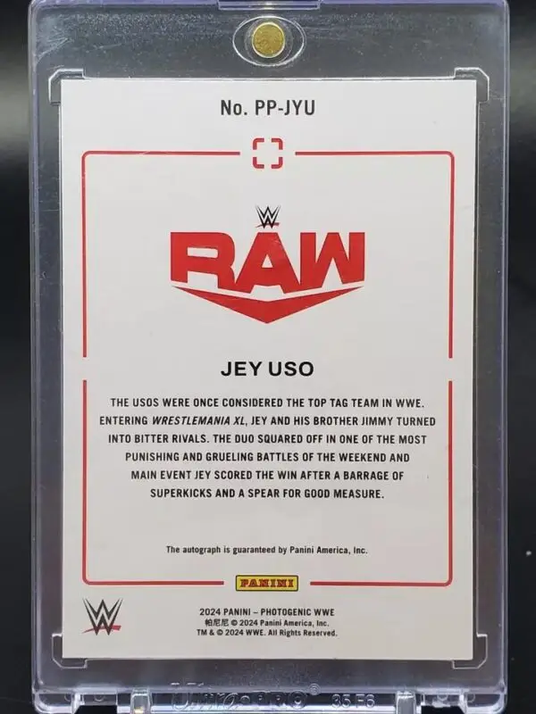 Jey Uso 2024 Panini Photogenic WWE Picture Perfect Auto PP-JYU - Image 2