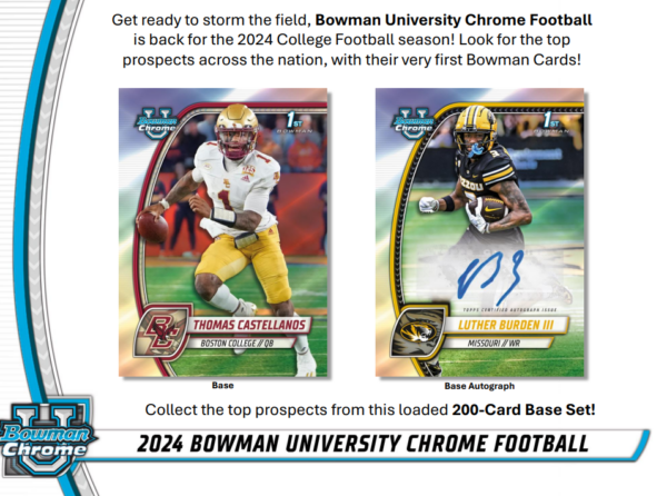 2024 Bowman University Chrome Football Breakers Delight Box