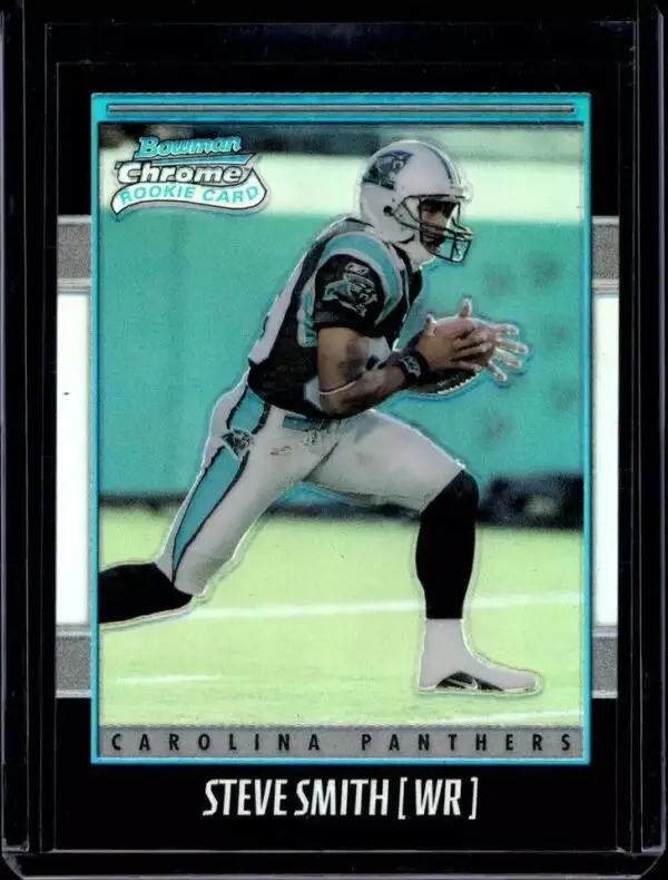 Steve Smith 2001 Bowman Chrome Refractor /1999 Rookie Carolina Panthers 132