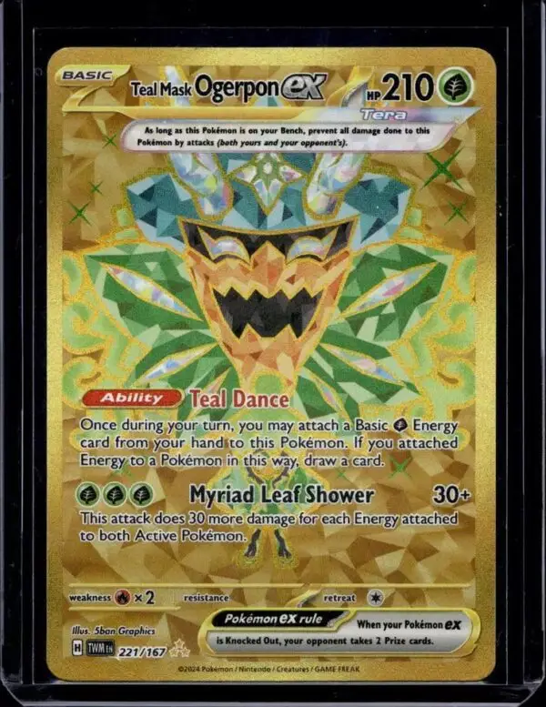 Teal Mask Ogerpon ex Pokemon SV06: Twilight Masquerade 221/167