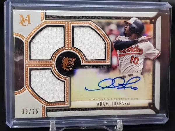 Adam Jones 2018 Topps Museum Relic Auto /25 Baltimore Orioles TRA-AJ