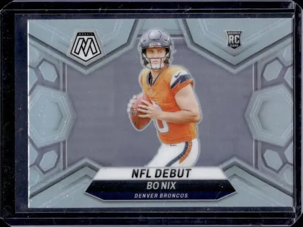 Bo Nix 2024 Panini Mosaic Silver Debut RC Denver Broncos 271