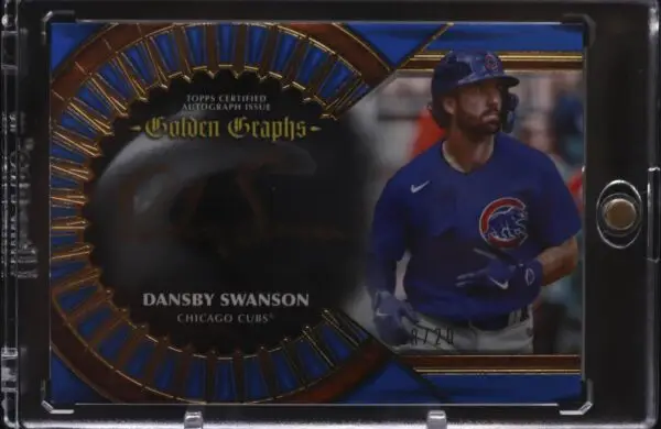 Dansby Swanson 2023 Topps Five Star Blue Golden Graphs Auto /20 Chicago Cubs GG-DS