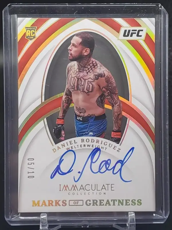 Daniel Rodriguez 2022 Immaculate UFC Marks of Greatness Auto /10 RC MG-DRG