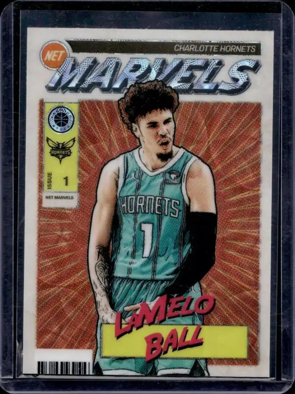 LaMelo Ball 2023-24 Premium Stock Marvels Case Hit SSP Charlotte Hornets 23