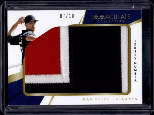 Max Fried 2018 Panini Immaculate Jumbo Jersey Number /10 Atlanta Braves IJ-MF