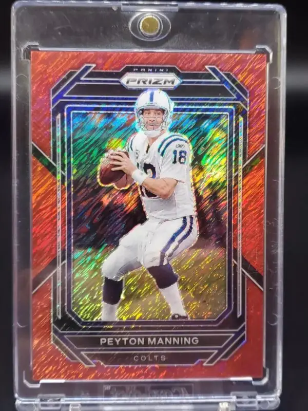 Peyton Manning 2023 Panini Prizm Red Shimmer 01/35 Indianapolis Colts 129