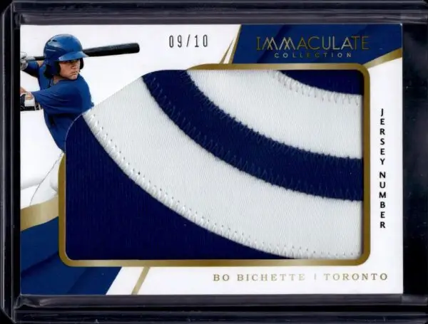 Bo Bichette 2018 Panini Immaculate Jumbo Jersey Number /10 Toronto Blue Jays IJ-BB