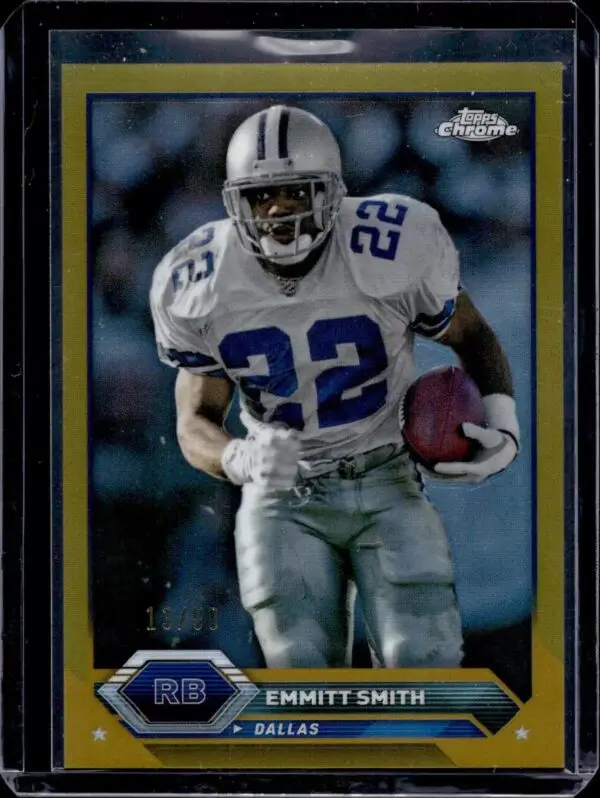 Emmitt Smith 2023 Topps Composite Chrome Gold Refractor /50 Dallas Cowboys 6