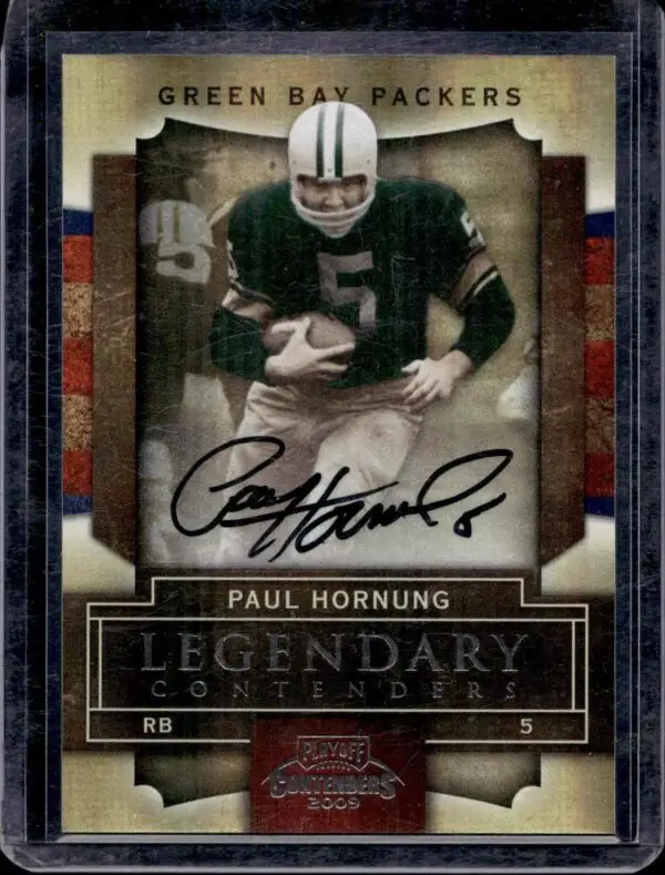 Paul Hornung 2009 Playoff Contenders Legendary Auto Green Bay Packers 67