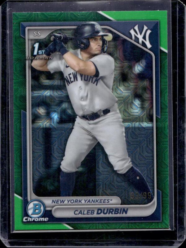 Caleb Durbin 2024 Bowman Mega Chrome Mojo Green /99 New York Yankees BCP-214