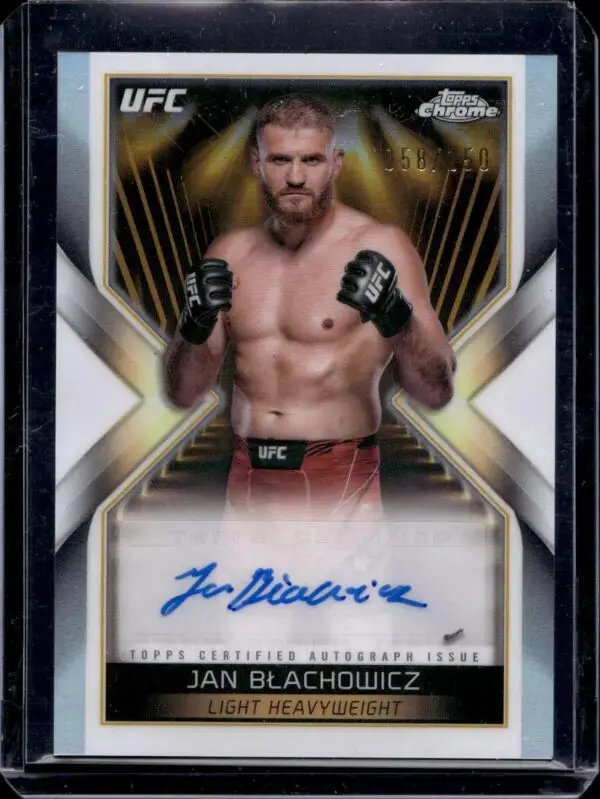 Jan Blachowicz 2024 Topps Chrome UFC Main Event Auto /150 MEA-JBL