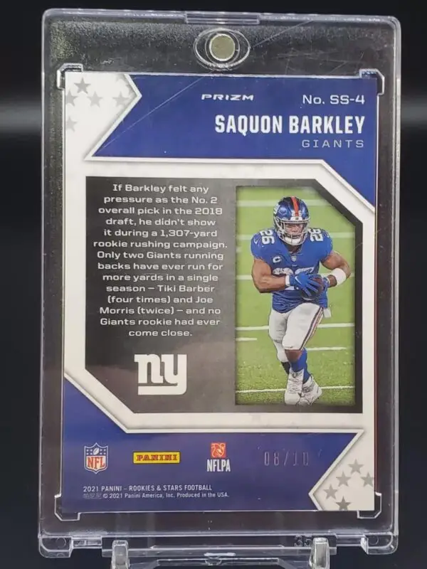 Saquon Barkley 2021 Panini Rookies & Stars Gold Star Studded /10 New York Giants SS-4 - Image 2