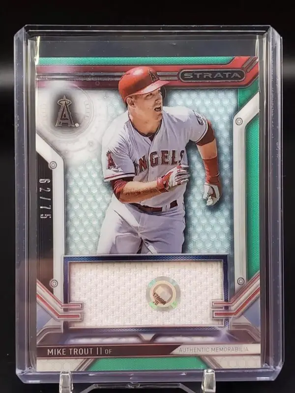 Mike Trout 2016 Topps Strata Relic /75 Los Angeles Angels CAR-MTR