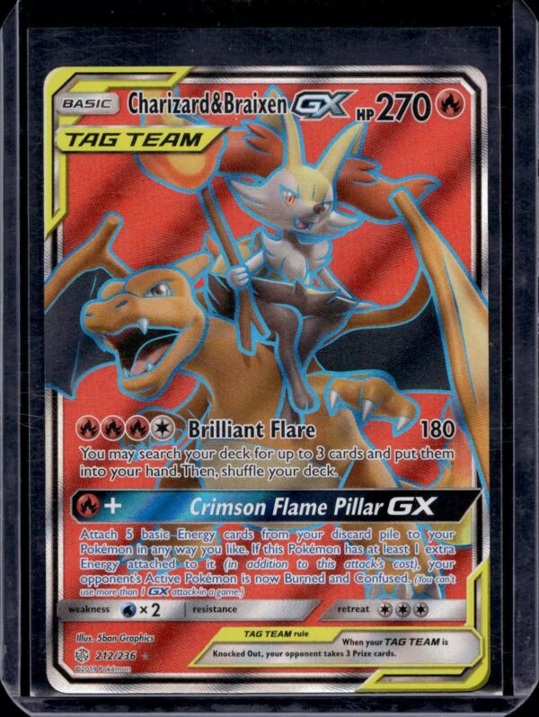 Charizard & Braixen GX (Full Art) Pokemon SM - Cosmic Eclipse 212/236