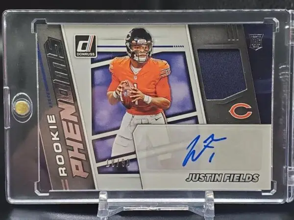 Justin Fields 2021 Donruss Rookie Phenoms Relic Auto /99 Chicago Bears RPA-JFI