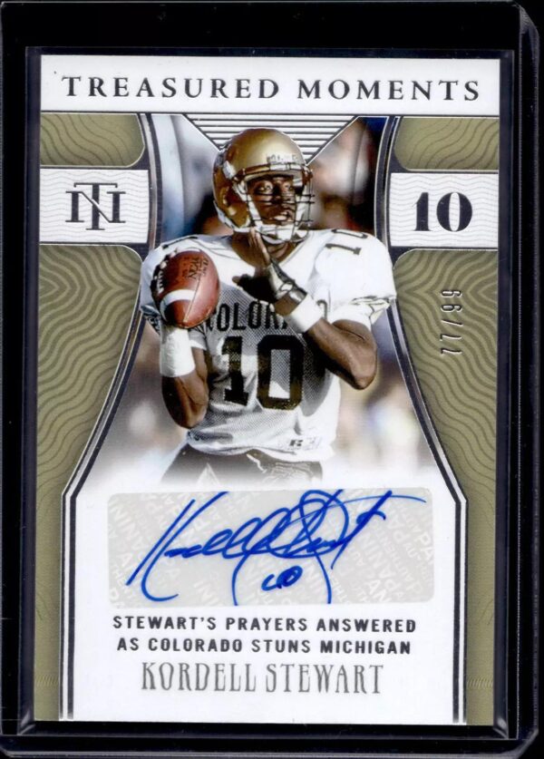 Kordell Stewart 2022 National Treasures Collegiate Moments Auto /99 Colorado Buffaloes