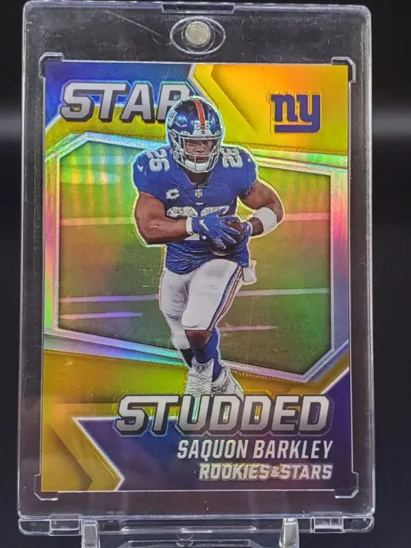 Saquon Barkley 2021 Panini Rookies & Stars Gold Star Studded /10 New York Giants SS-4