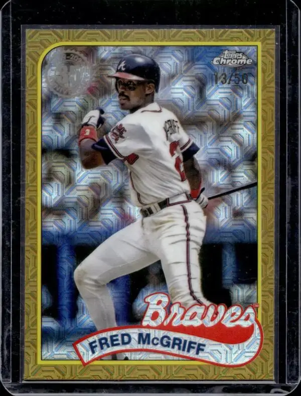 Fred McGriff 2024 Topps Update 1989 Gold Refractor /50 Atlanta Braves T89CU-43