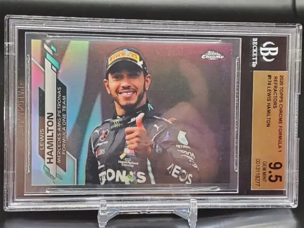 Lewis Hamilton 2020 Topps Chrome Formula 1 Refractor Mercedes-AMG 174 BGS 9.5