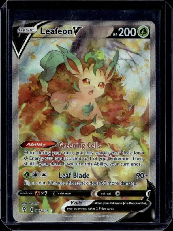 Leafeon V (Alternate Full Art) Pokemon SWSH07: Evolving Skies 167/203