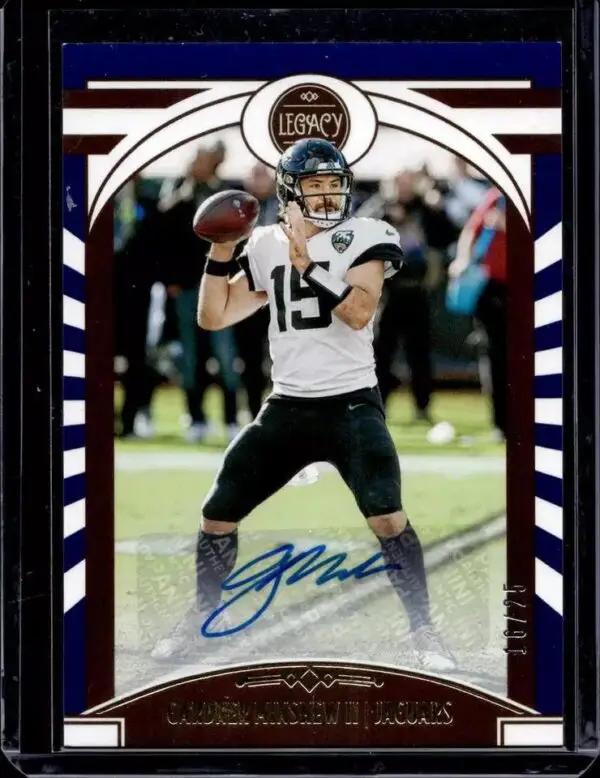 Gardner Minshew II 2020 Panini Legacy Blue Auto /25 Jacksonville Jaguars 34