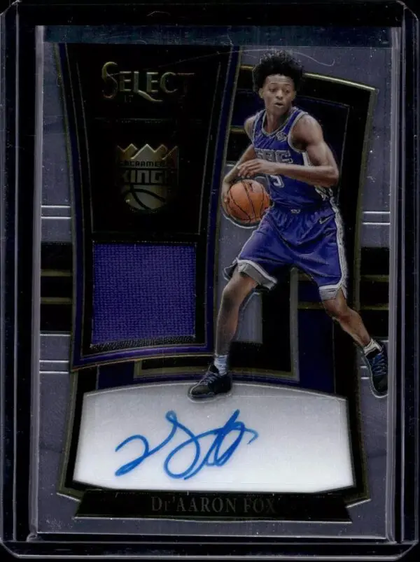 De'Aaron Fox 2017-18 Panini Select Rookie Auto /199 Sacramento Kings RJA-DAF