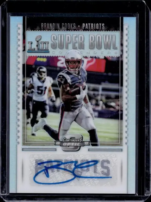 Brandin Cooks 2017 Contenders Optic Super Bowl Auto /25 New England Patriots