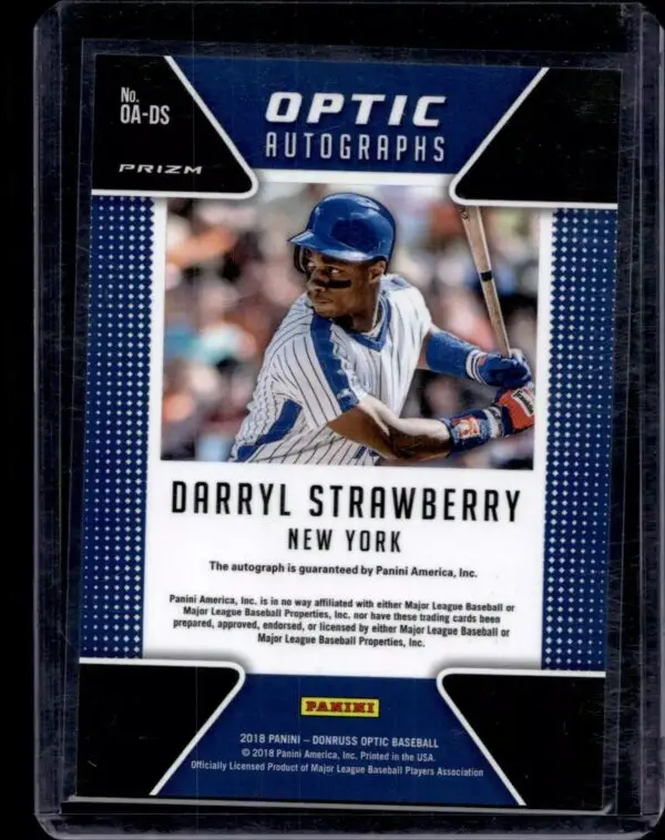 Darryl Strawberry 2018 Donruss Optic Auto New York Mets OA-DS - Image 2