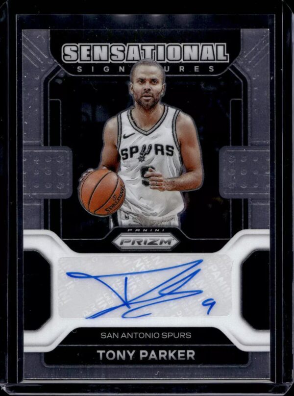 Tony Parker 2021-22 Panini Prizm Sensational Signatures San Antonio Spurs SS-TPK