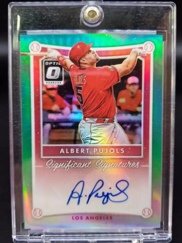 Albert Pujols 2017 Optic Green Significant Signatures Auto /3 St. Louis Cardinals SIG-AP