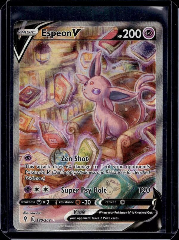 Espeon V (Alternate Full Art) Pokemon SWSH07: Evolving Skies 180/203