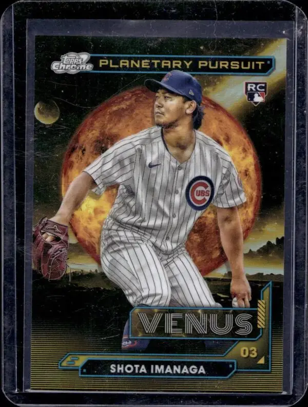 Shota Imanaga 2024 Topps Chrome Cosmic Planetary Pursuit Venus Chicago Cubs PPV-7