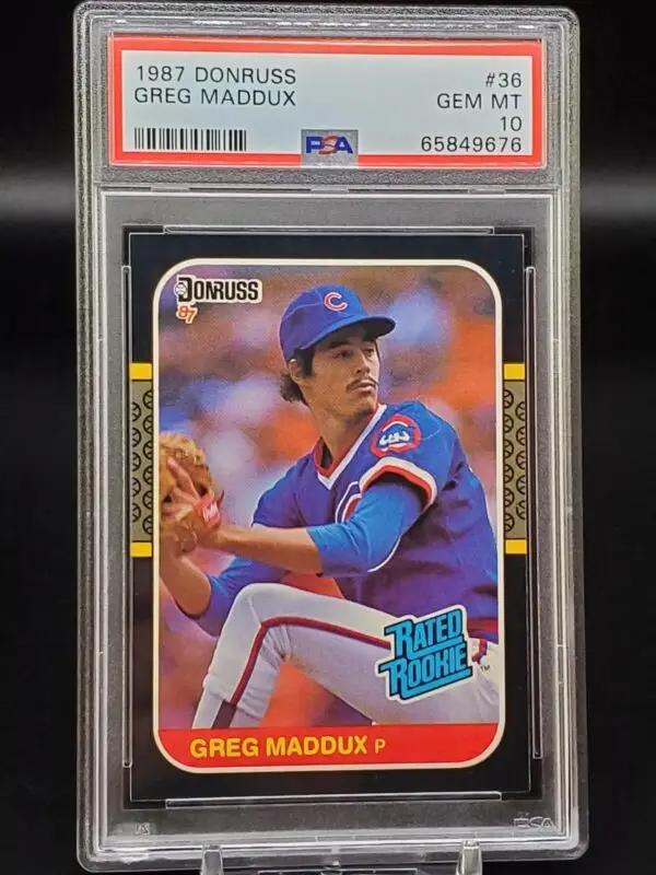 Greg Maddux 1987 Donruss Rated Rookie Chicago Cubs 36 PSA 10