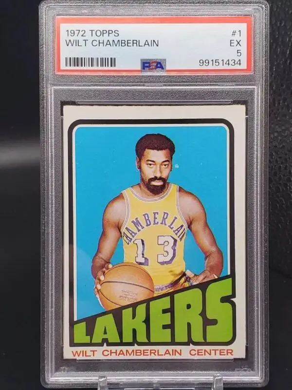 Wilt Chamberlain 1972-73 Topps Los Angeles Lakers 1 PSA 5