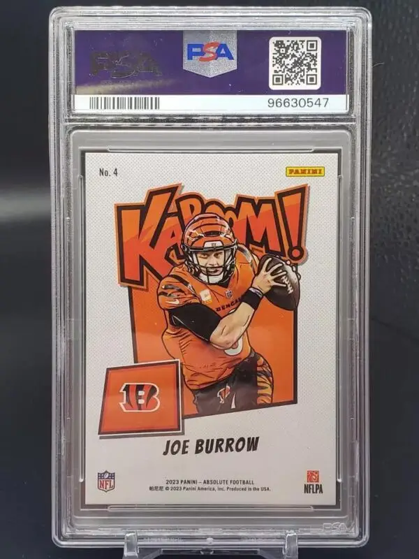 Joe Burrow 2023 Panini Absolute Kaboom! Cincinnati Bengals 4 PSA 10 - Image 2