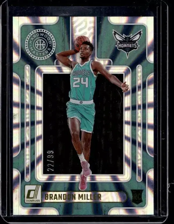 Brandon Miller 2023-24 Donruss Hardwood Masters Holo Laser /99 Charlotte Hornets 7