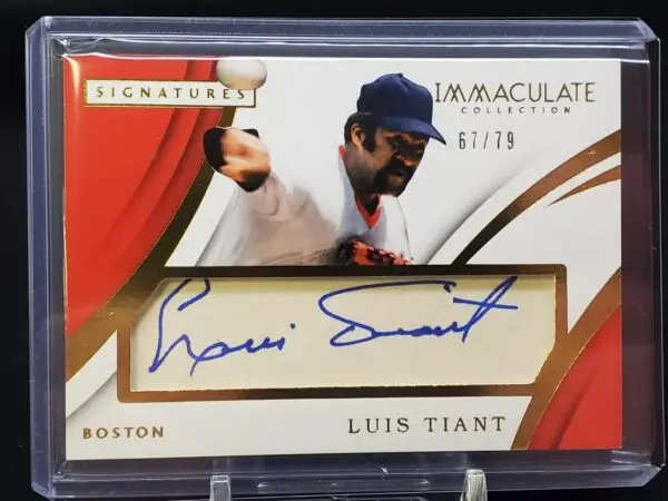 Luis Tiant 2018 Panini Immaculate Auto /79 Boston Red Sox PS-LT