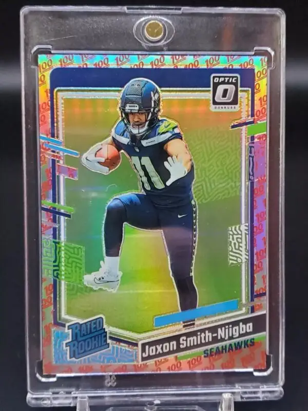 Jaxon Smith-Njigba 2023 Donruss Optic 100 Emoji Rated Rookie Seattle Seahawks 293