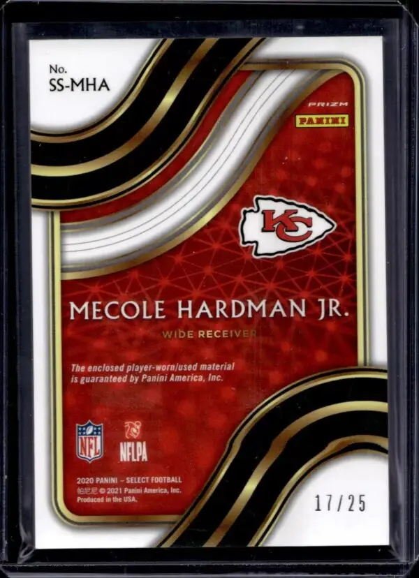 Mecole Hardman Jr. 2020 Panini Select Tie-Dye Relic /25 Kansas City Chiefs - Image 2