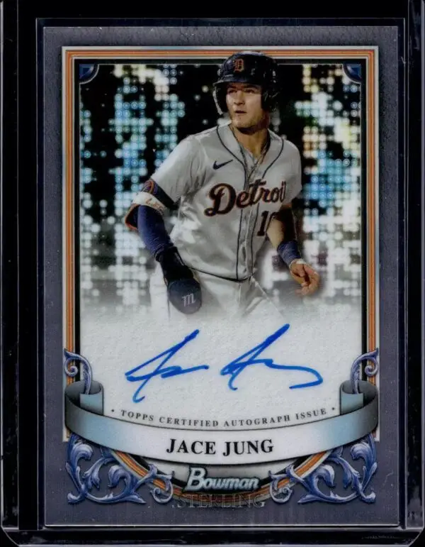 Jace Jung 2024 Bowman Sterling Prospect Auto Detroit Tigers PA-JJ