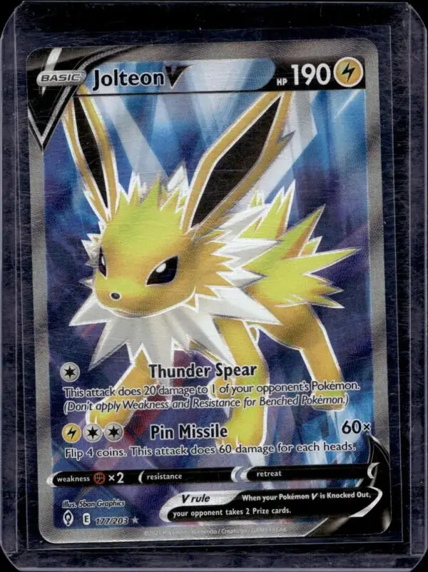 Jolteon V (Full Art) Pokemon SWSH07: Evolving Skies 177/203